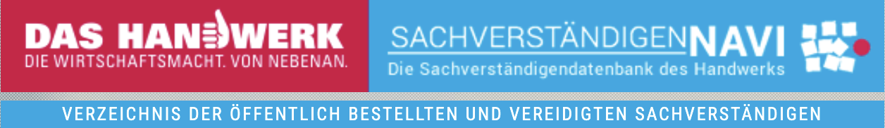 Sachverständigennavi des Handwerks – Verzeichnis öffentlich bestellter Sachverständiger